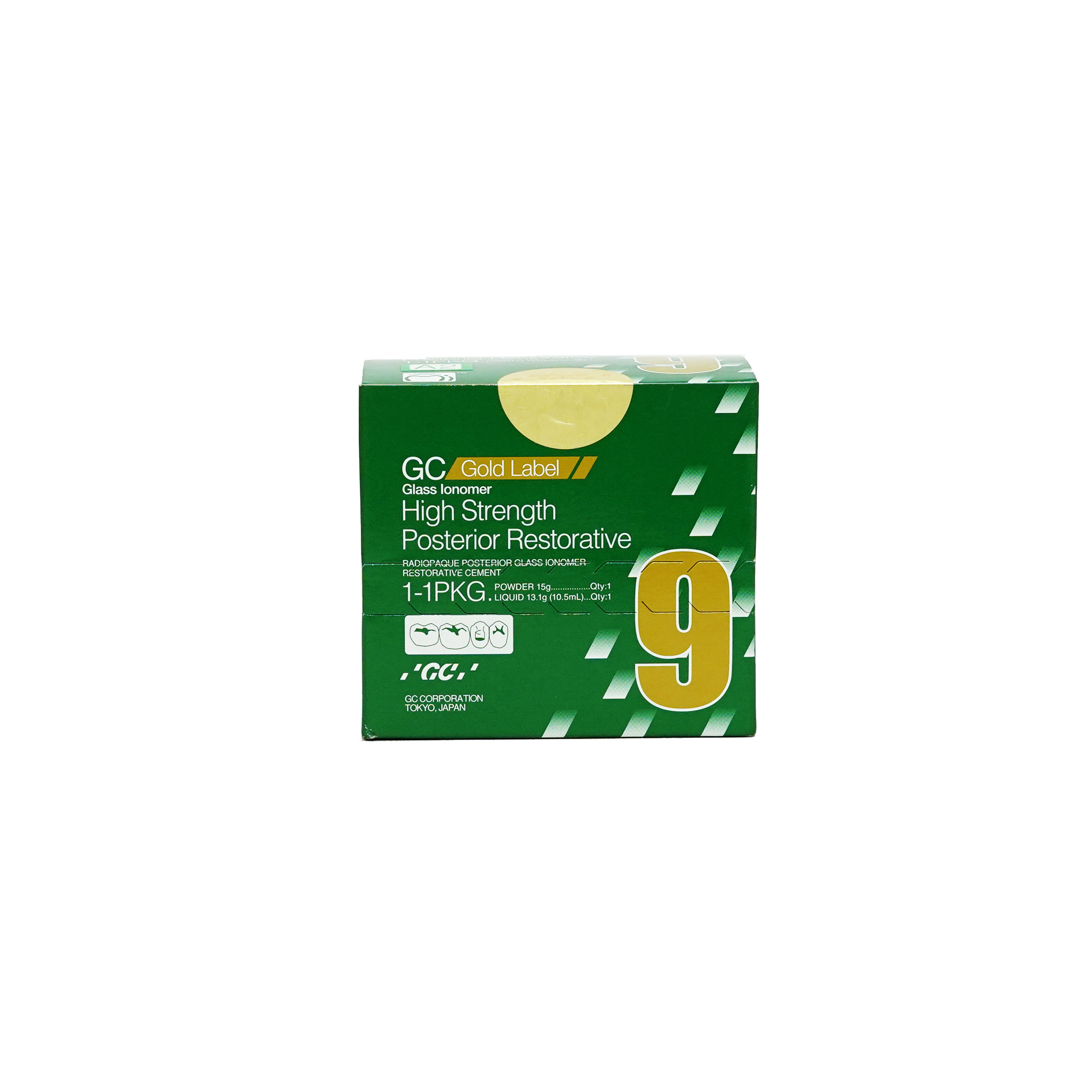 Gc Gold Label Glass Ionomer High Strength Posterior Restorative Powder 15gm Liquid 13.1gm